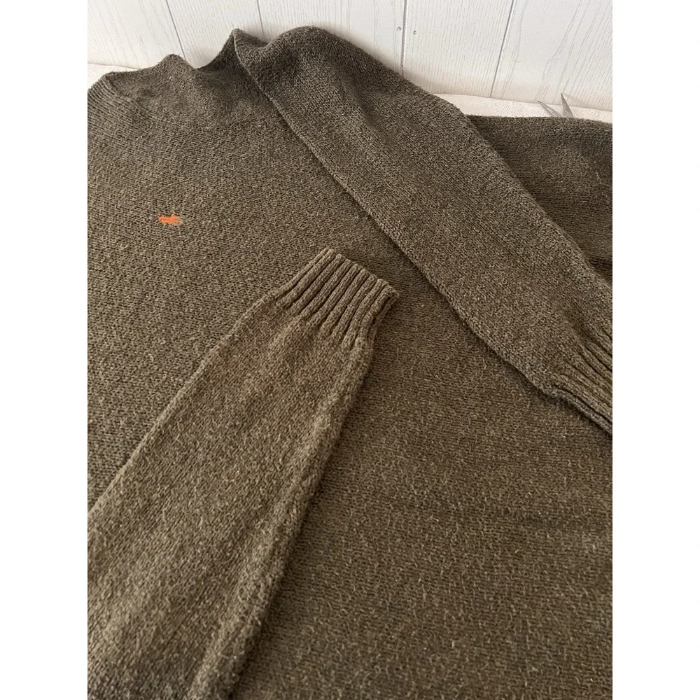 Polo Ralph Lauren Sweater Men's XXL Brown Knit Cotton Linen Blend Long Sleeve